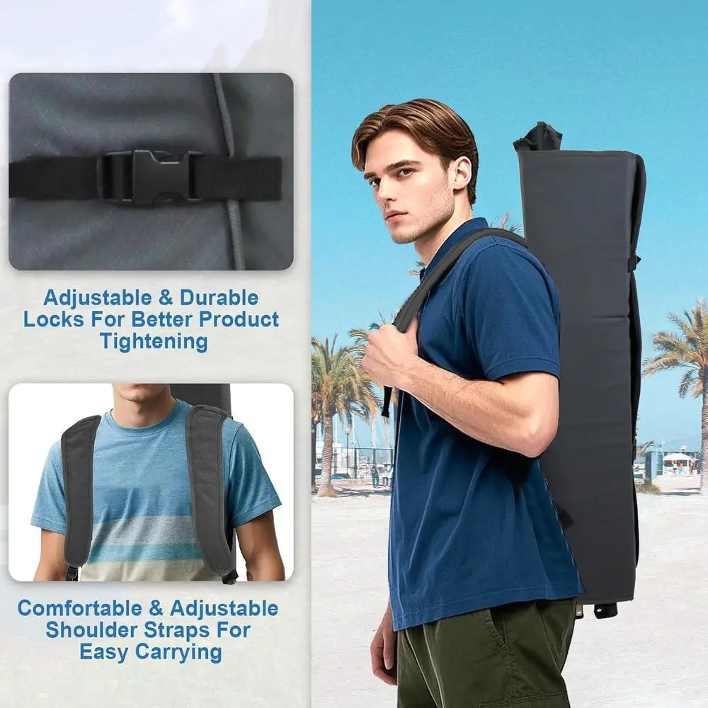 Portable Outdoor Beach Chair With Canopy For Camping And Fishing