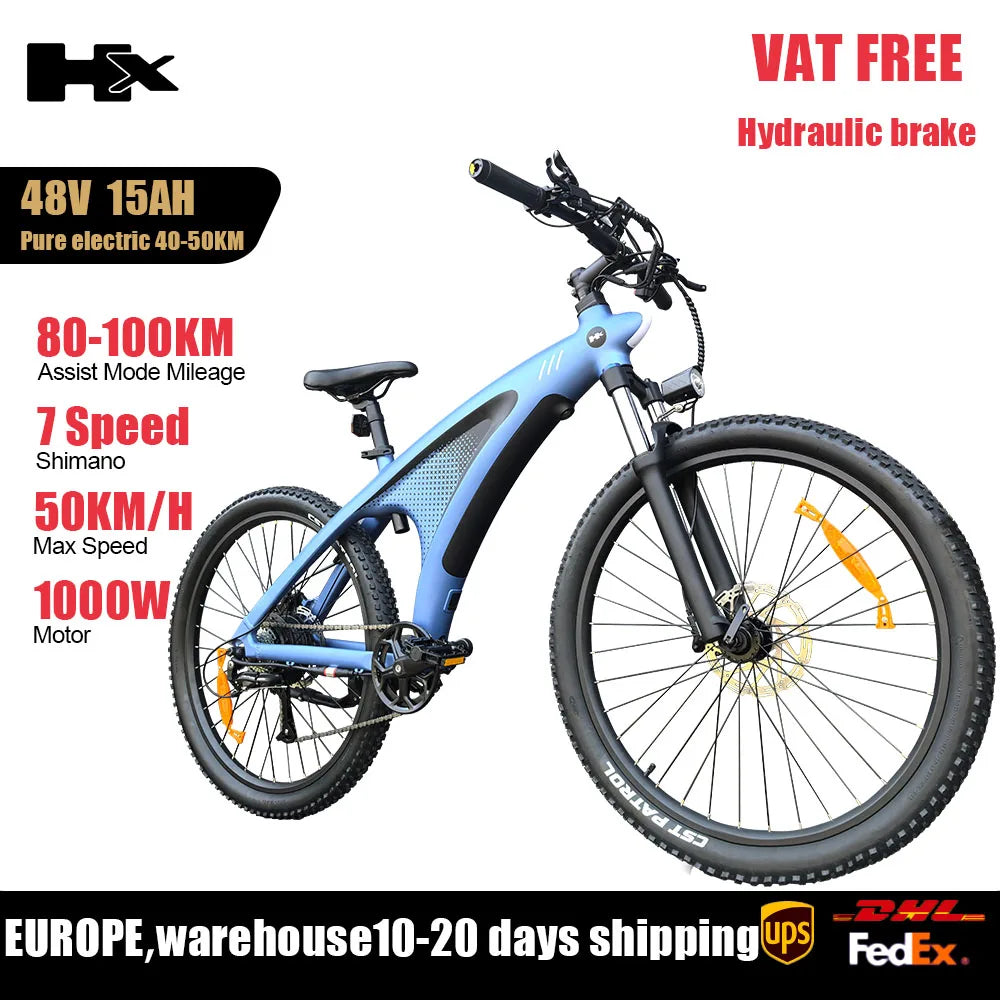 Huanci HX Q5 2000W Electric Mountain Ebike Removable Battery 57KMH