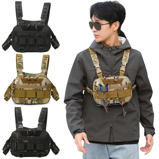 Shunmaii Fishing Chest Bag With Adjustable Straps Camping Backpack