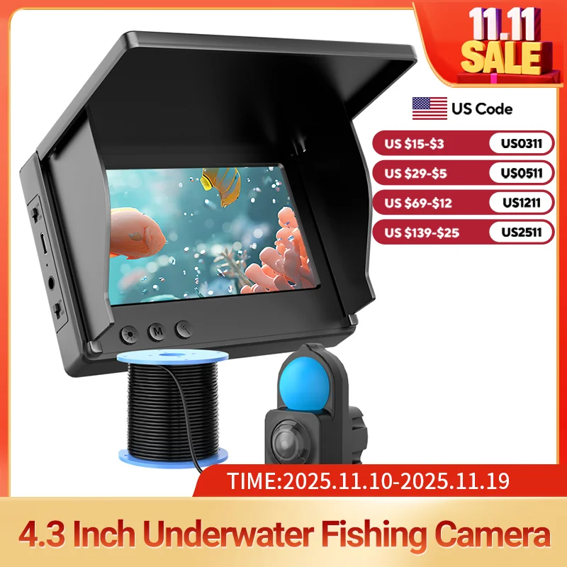 GUANMOU Portable Underwater Ice Fishing Camera With Infrared Night Vision