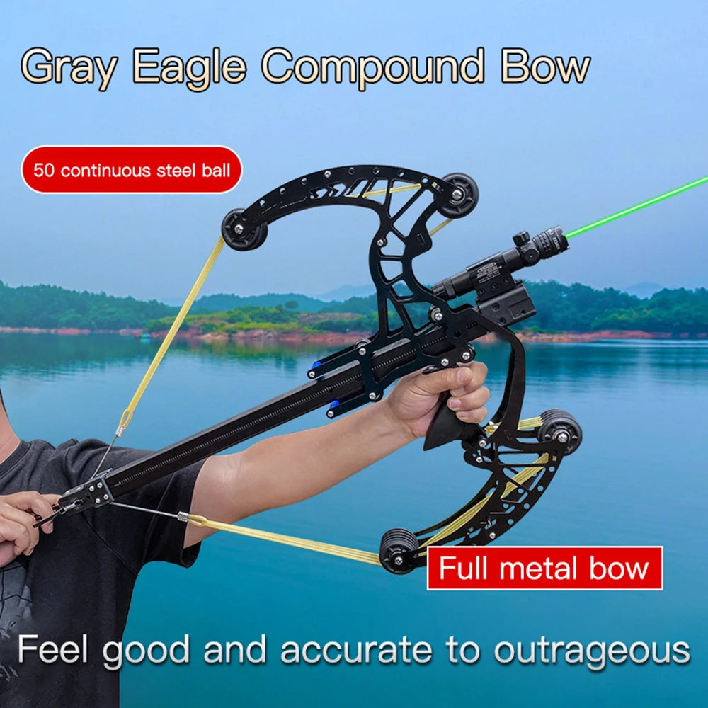 All Metal Compound Bow And Arrow Slingshot Set Outdoor Precision
