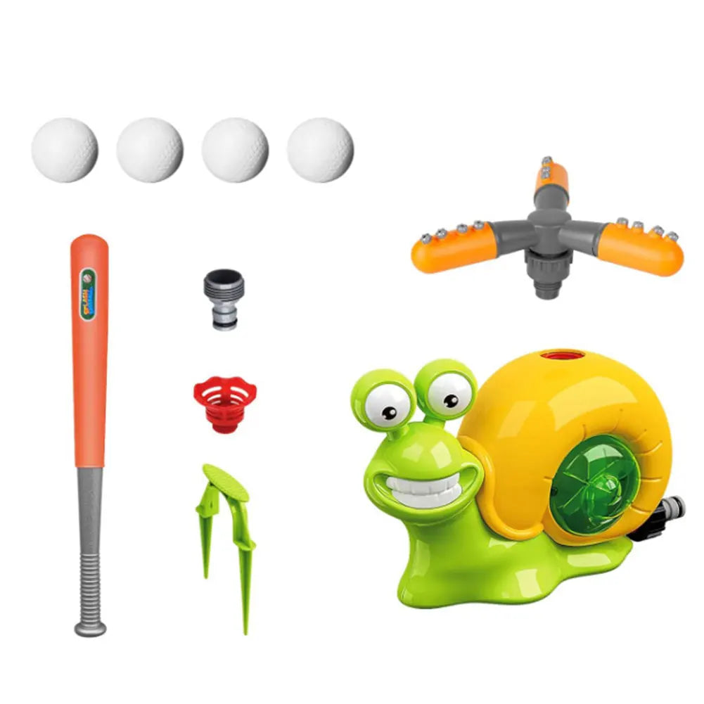 Shunmaii Cartoon Snail Water Sprinkler For Summer Backyard Fun