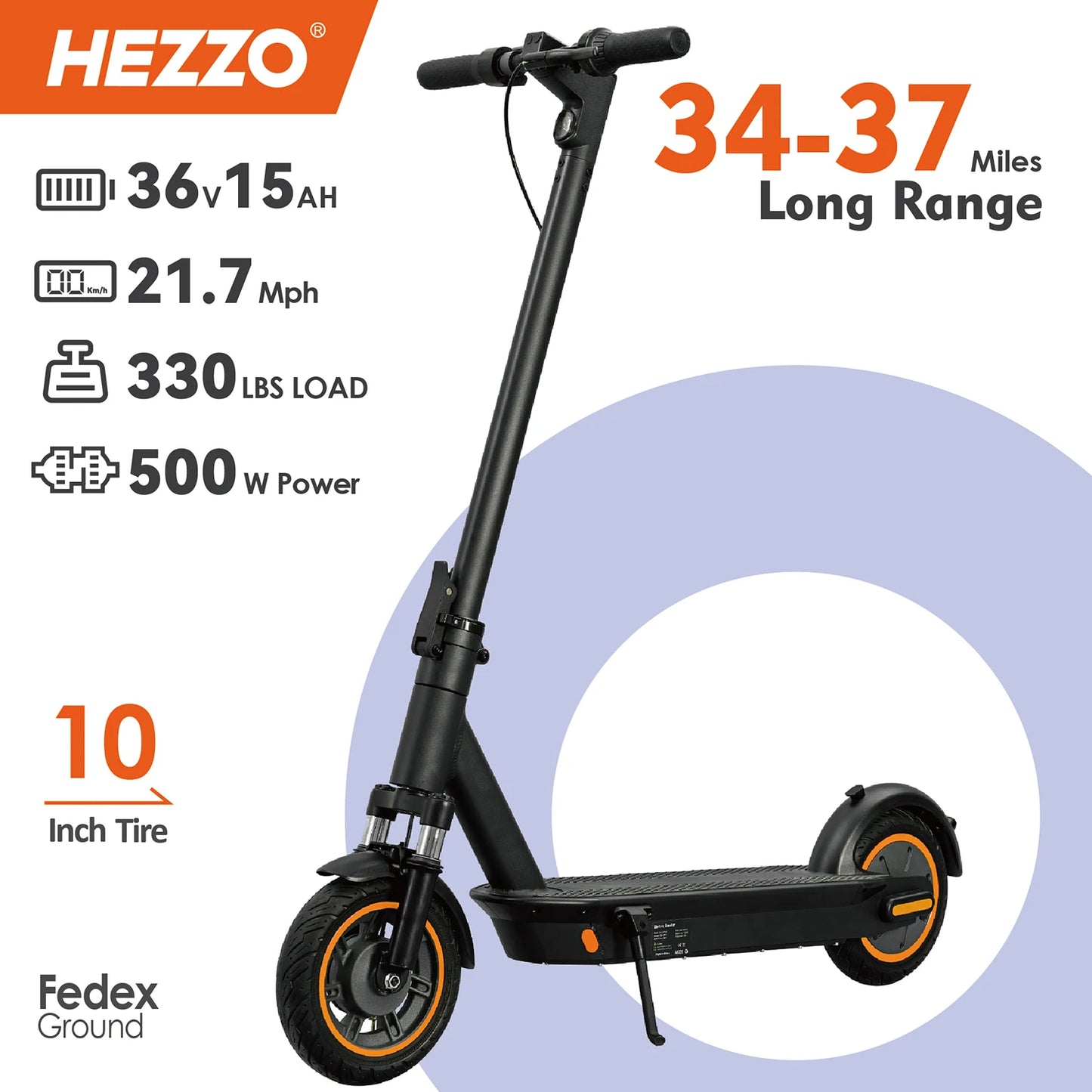 HEZZO G30 500W Dual Motor Electric Scooter Folding