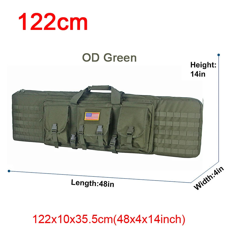 LQARMY Tactical Double Rifle Case with Molle System