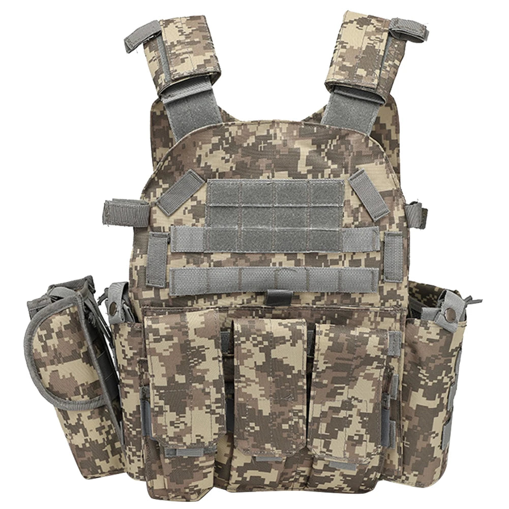 NONECN Nylon Tactical MOLLE Vest Carrier Outdoor Airsoft Hunting