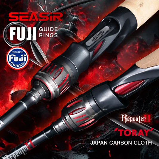 SeaSir Repeater Spinning Casting Rod Fuji O Guide Rings Carbon