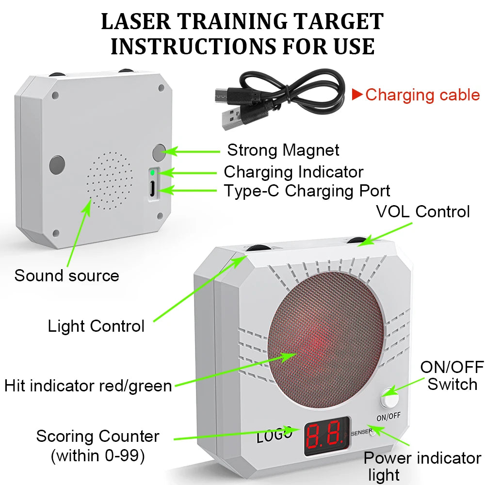 Infrared Induction Electronic Scoring Laser Target With Sound Effects
