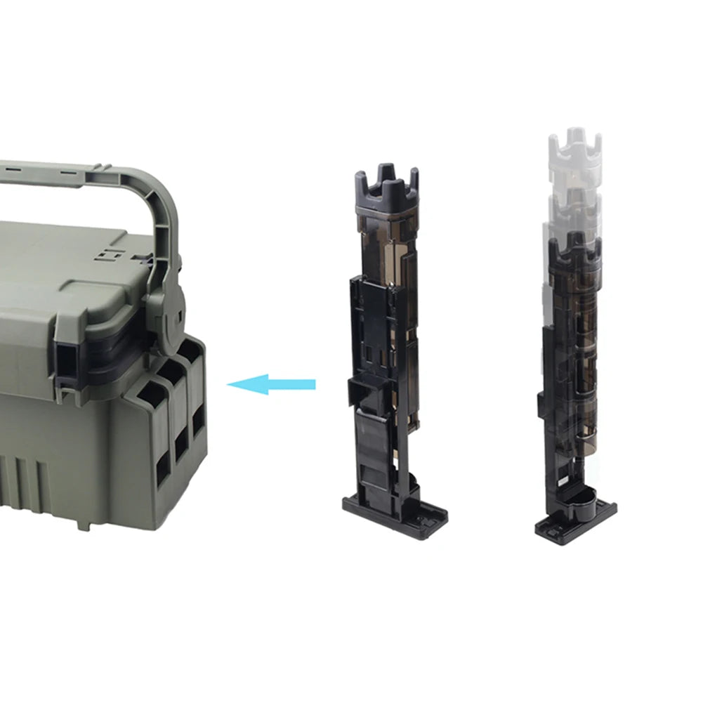 APWIKOGERH Fishing Box Barrel Holder Detachable Rod Display Bracket