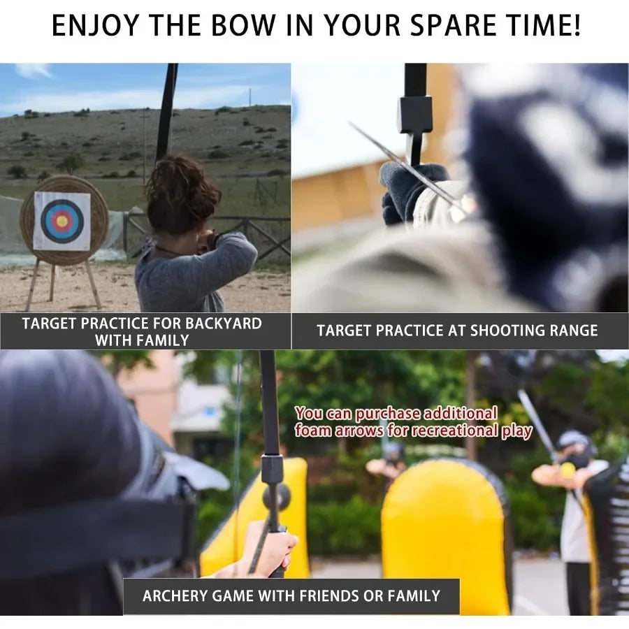 Archery Bow and Arrow Takedown Recurve Set 20lb for Adults
