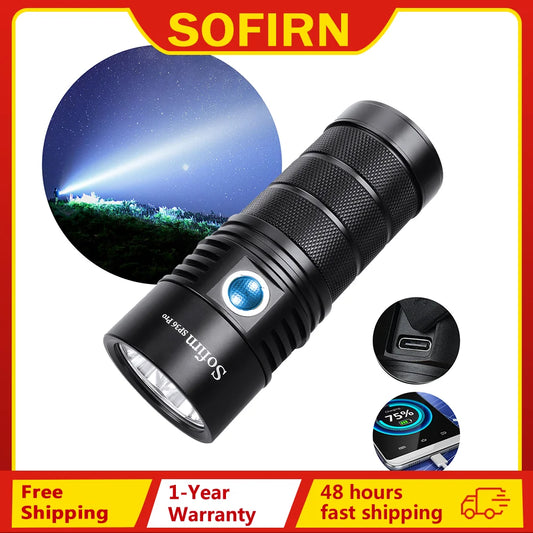 Sofirn SP36 Pro 8000 Lumen USB C Rechargeable 18650 Flashlight