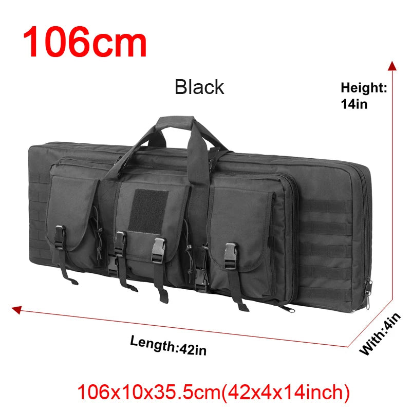 LQARMY Tactical Double Rifle Case with Molle System