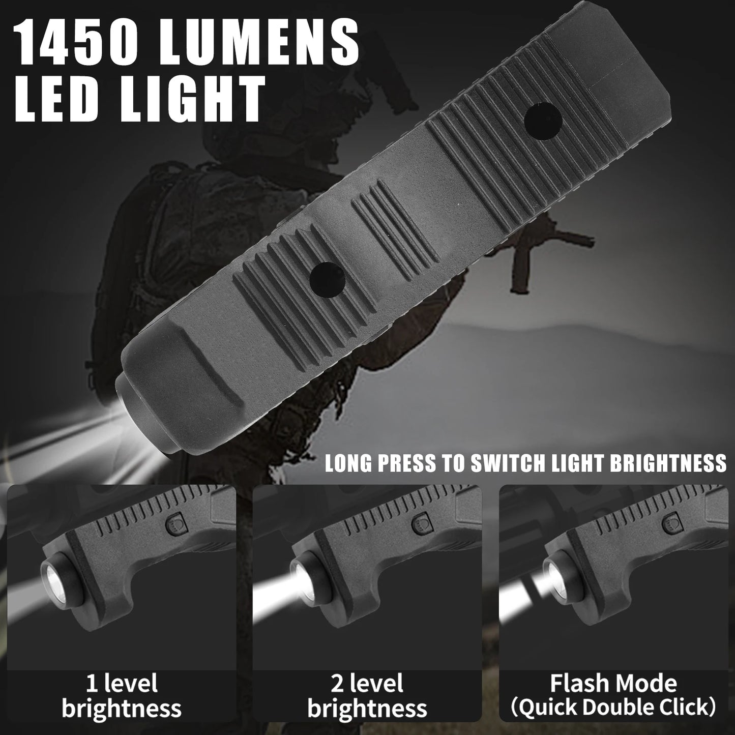 LXYYM 1450 Lumen M-LOK Weapon Light With USB-C Rechargeable