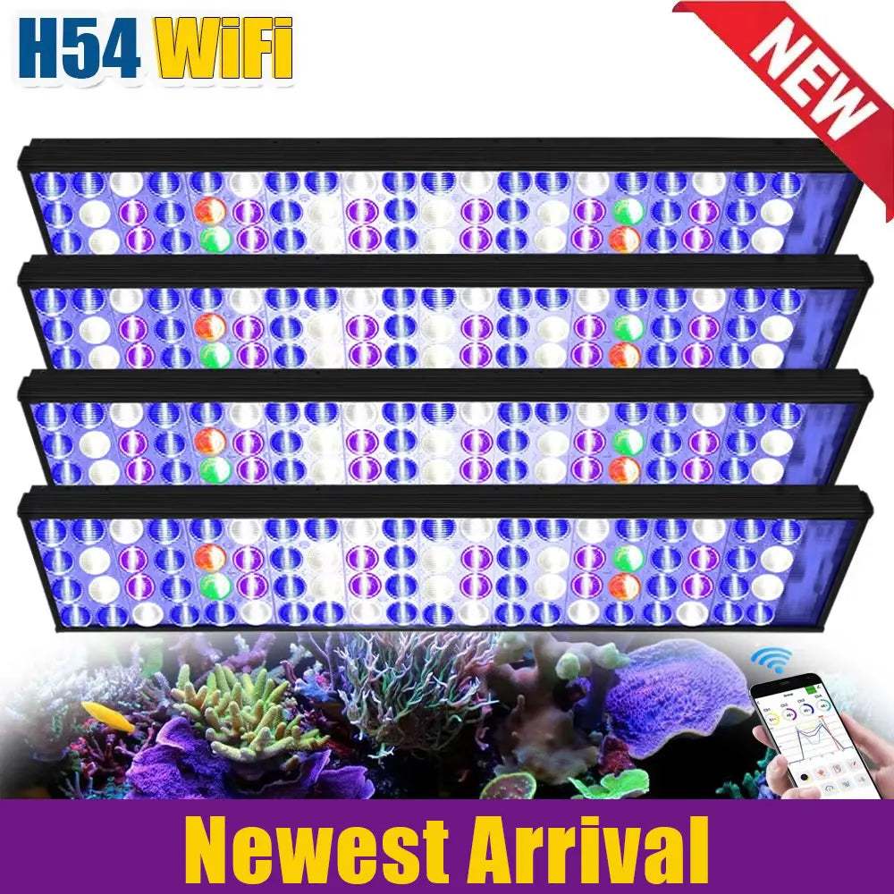 PopBloom WiFi Reef Aquarium LED Light Full Spectrum For Reef