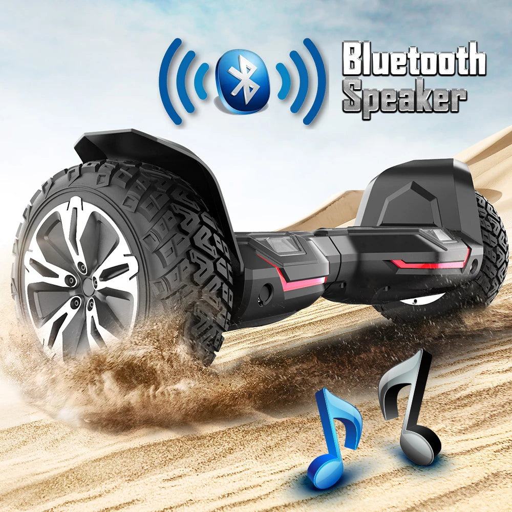 Gyroor All Terrain Hoverboard With Bluetooth Speakers And LED Lights
