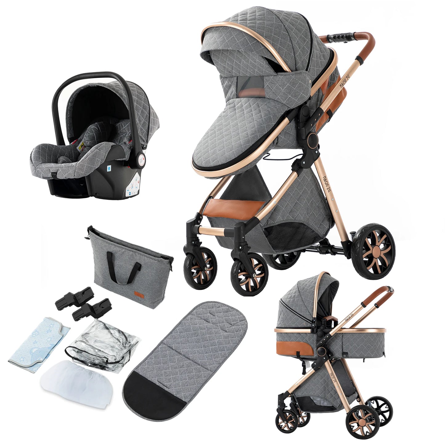 3 In 1 Baby Stroller For Newborns Lightweight Infant Pram