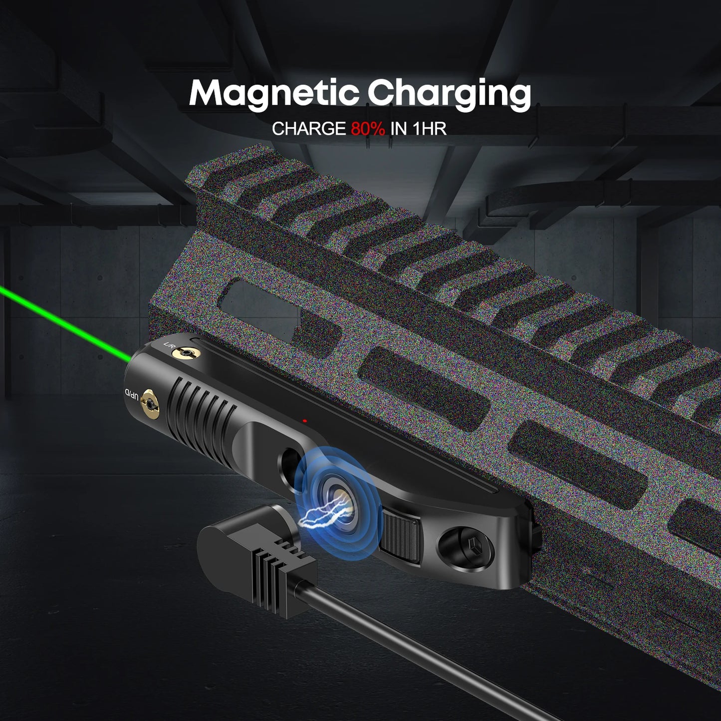 Magnetic Charging Laser Sight For Rifle 2000m Range 4Hr Runtime