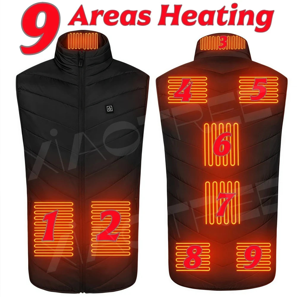XIAOTREECN Heated Vest USB Electric Jacket For Men Women Outdoor