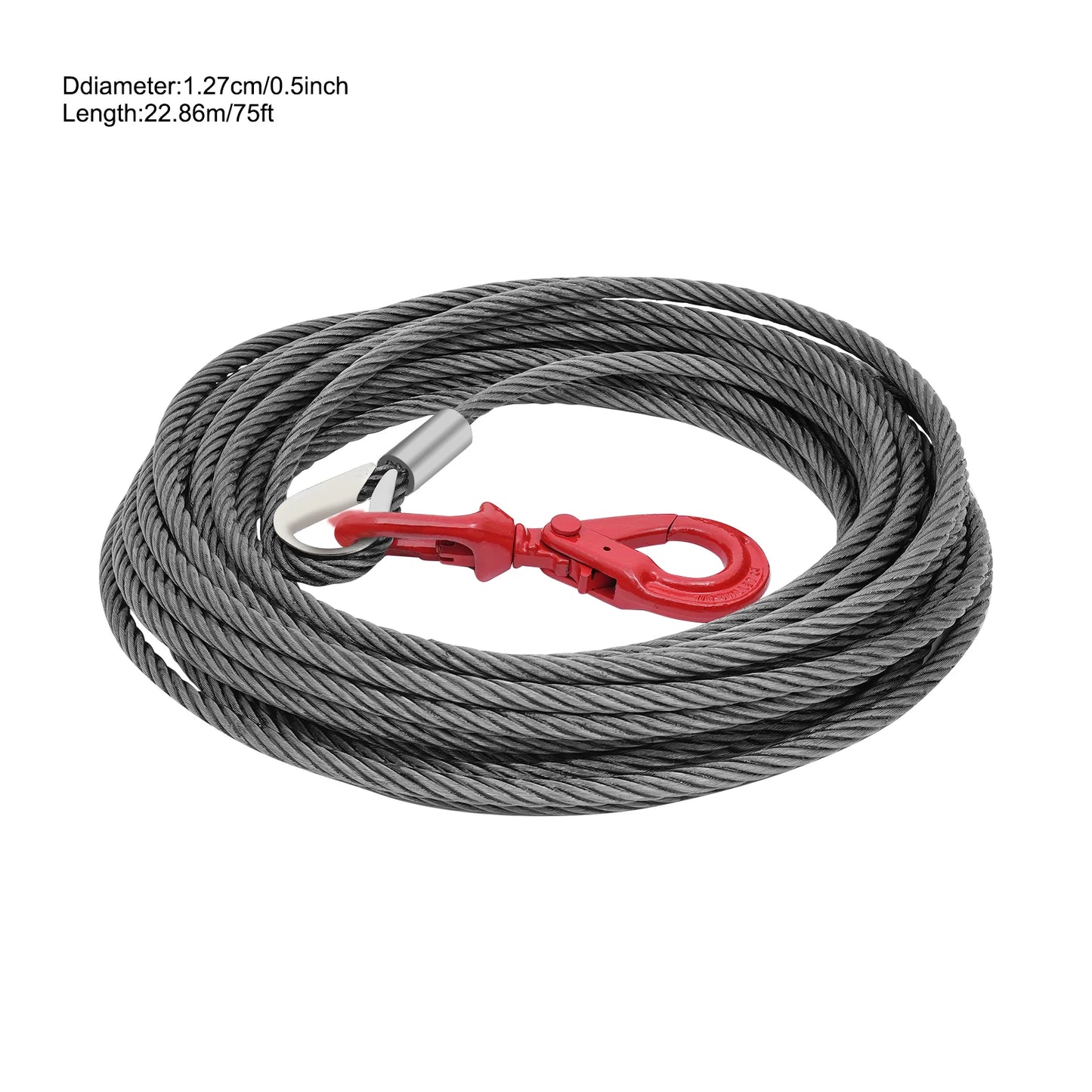 Hign Concerned Heavy Duty Winch Cable With Hook For Lifting