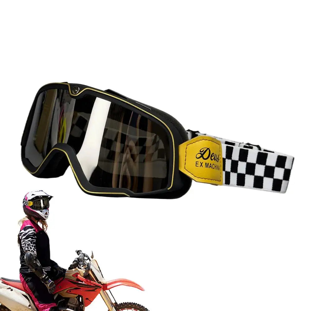 Goggles Dirtbike Retro Windproof Riding Goggles Motorcycle Riding Glasses Goggles Dustproof Windproof Sunglasses For Outdoor