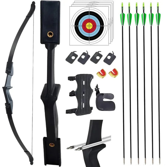 Archery Bow and Arrow Takedown Recurve Set 20lb for Adults