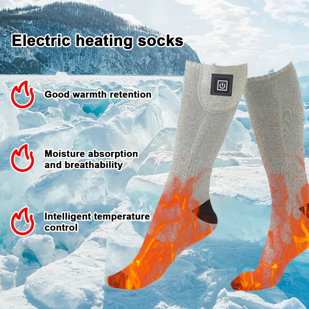 JOCESTYLECN Electric Heating Socks 3 Level Temperature Winter Warm Socks