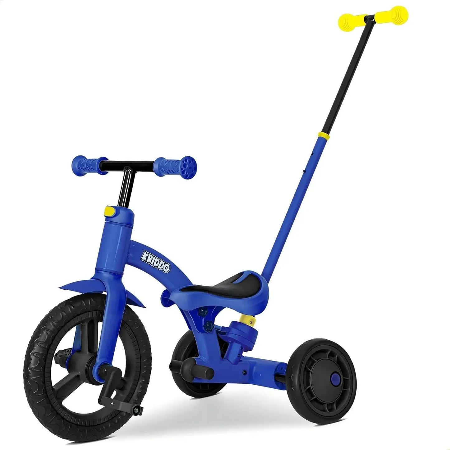 4-In-1 Kids Tricycle With Parent Steering Push Handle