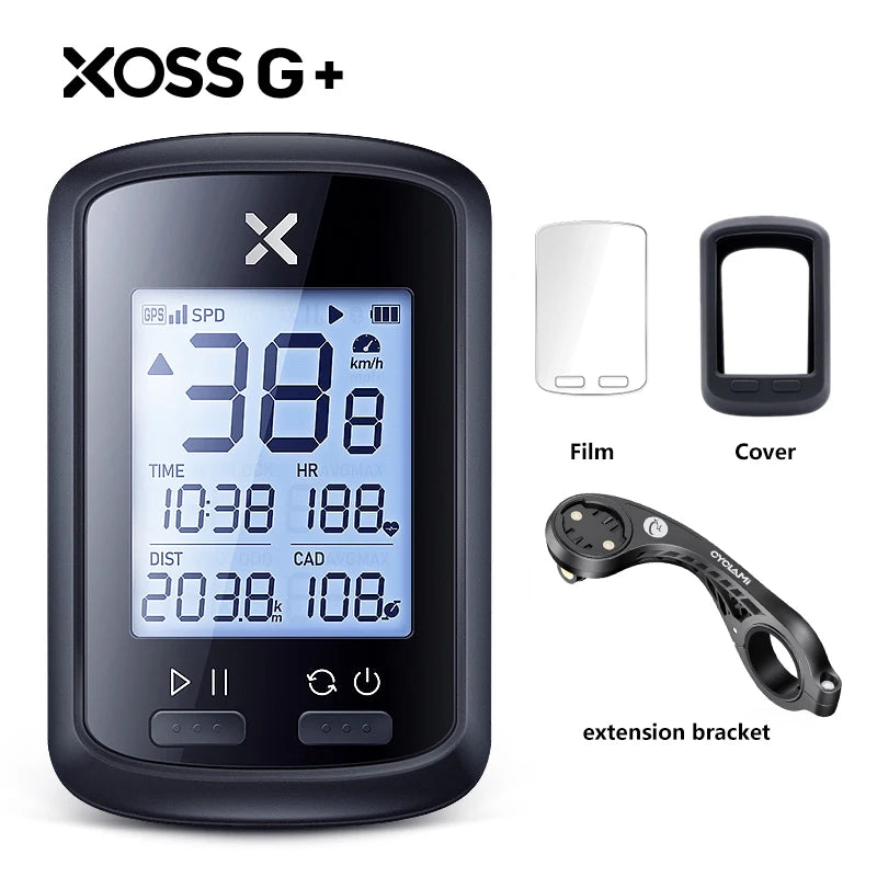 XOSS G Plus Bike GPS Computer Wireless Speedometer IPX7 Waterproof