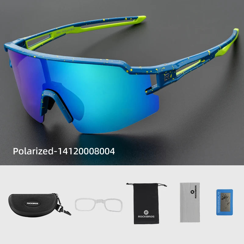 ROCKBROS Photochromic Cycling Glasses Polarized Built-in Myopia Frame Sports Sunglasses Men Women Glasses Cycling Eyewear Goggle