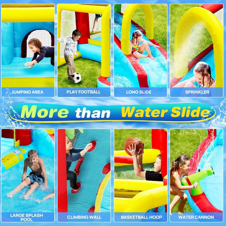 Guangdong 7 In 1 Inflatable Water Slide Park Splash Pool