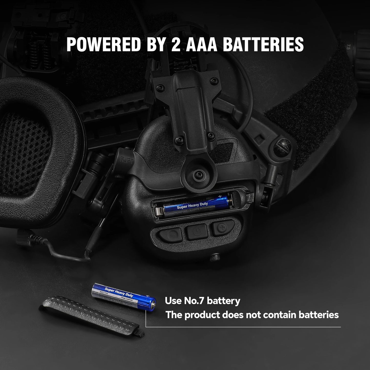 ARM NEXT Tactical Helmet Earmuffs With Active Noise Cancellation PTT