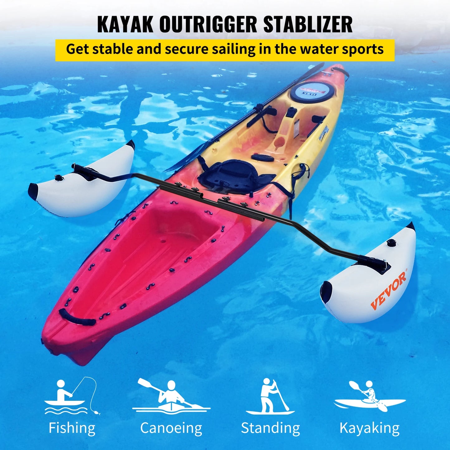 VEVOR Kayak Outrigger Stabilizer Inflatable Float System Kit