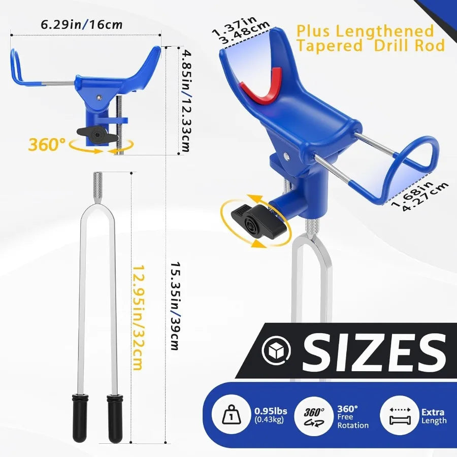 Fold Fishing Rod Holder Ground Pole 360 Degree Adjustable