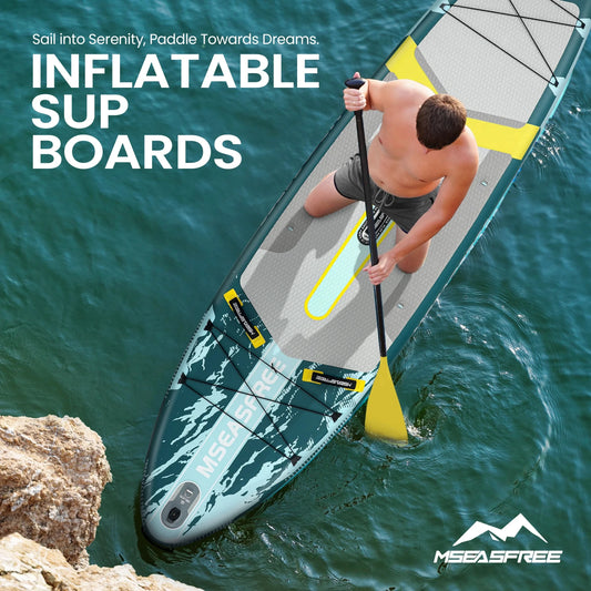 GENREEN Inflatable Stand Up Paddle Board For Youth And Adults