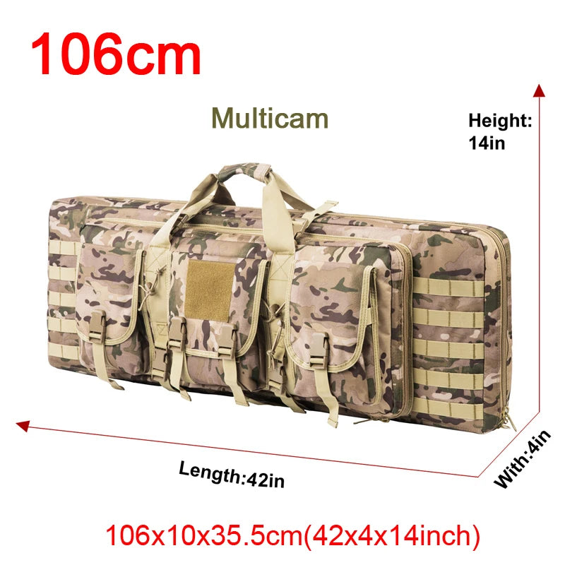 LQARMY Tactical Double Rifle Case with Molle System