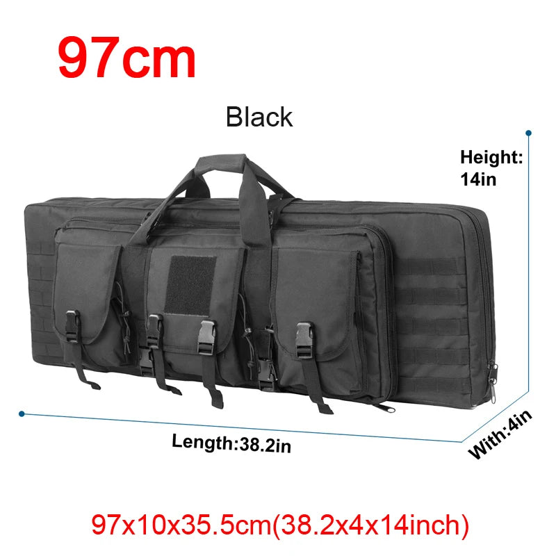 LQARMY Tactical Double Rifle Case with Molle System