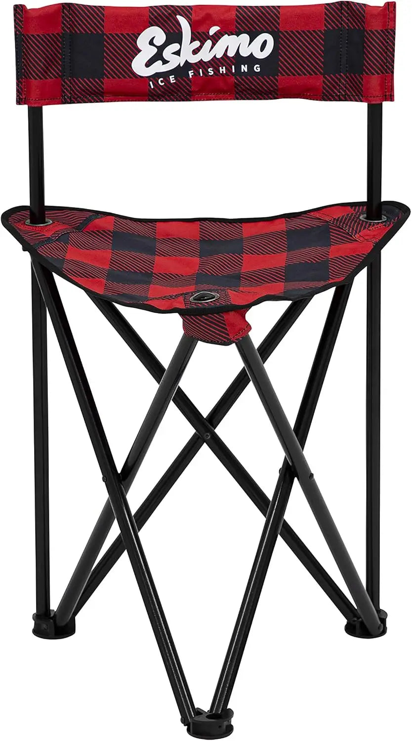 Foldable Ice Fishing Chair With Adjustable Height Alloy Steel Frame
