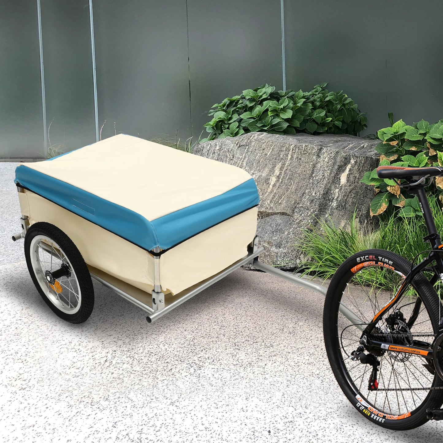 High-concerned Bicycle Cargo Trailer 50kg Load Aluminum Utility
