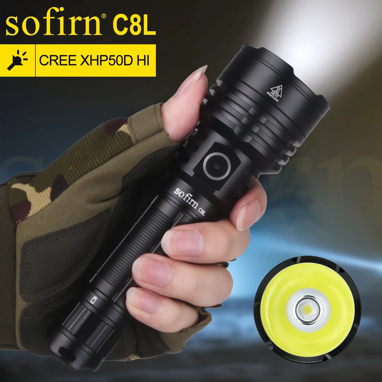 Sofirn C8L 3100lm USB C Rechargeable LED Flashlight