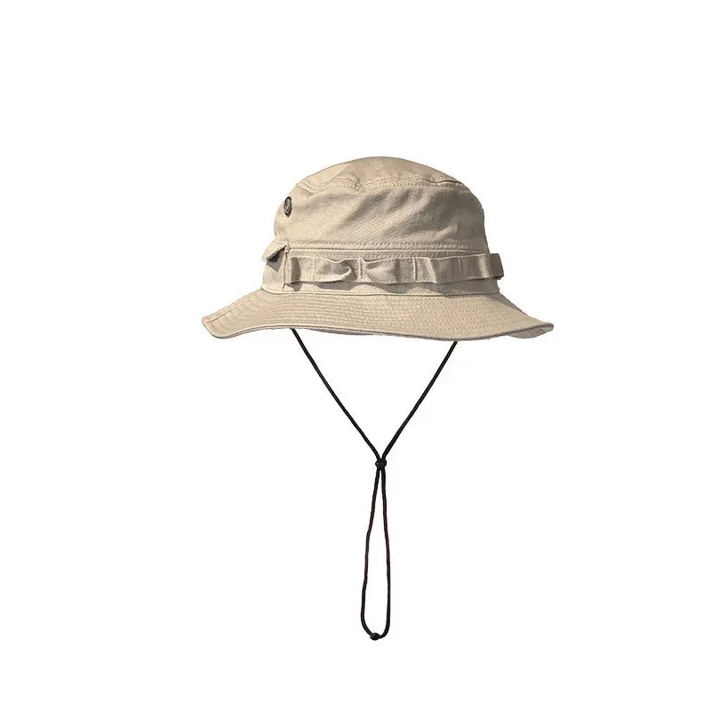 Zhejiang Cotton Solid Bucket Hat With Small Pocket Unisex Cap