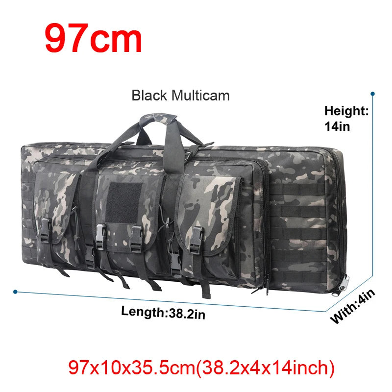 LQARMY Tactical Double Rifle Case with Molle System