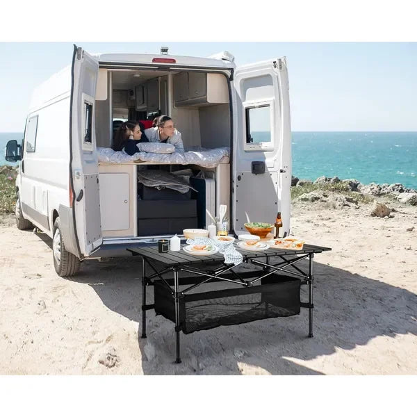 Ultra Compact Roll Up Beach Table For Camping And Picnics