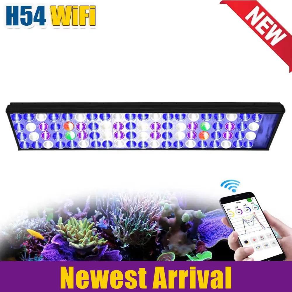 PopBloom WiFi Reef Aquarium LED Light Full Spectrum For Reef