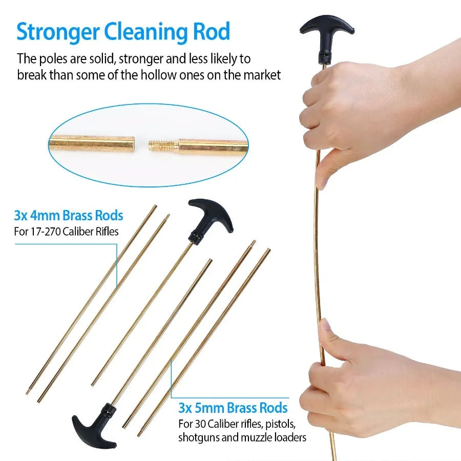 Hign-concerned Universal Gun Cleaning Kit With Brushes And Mops