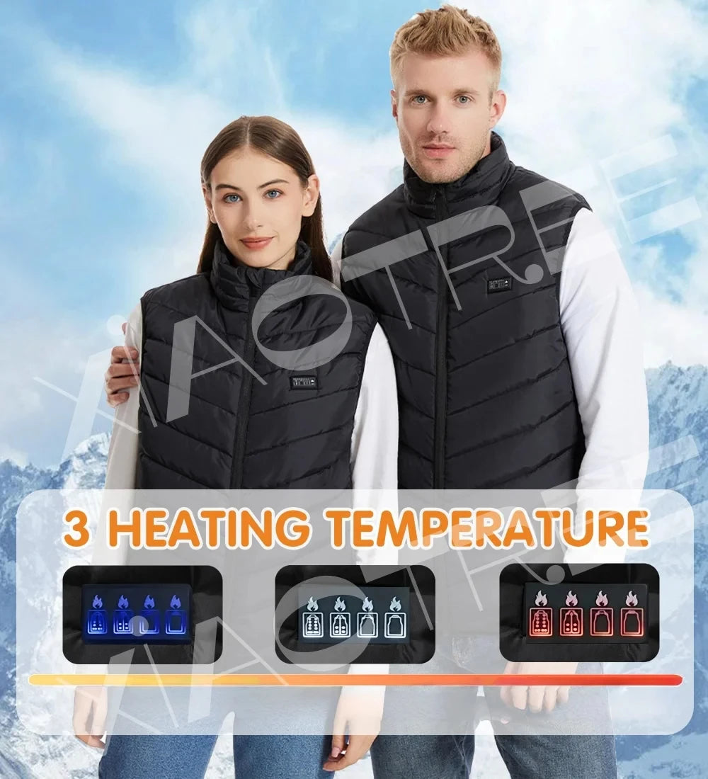 XIAOTREECN Heated Vest USB Electric Jacket For Men Women Outdoor