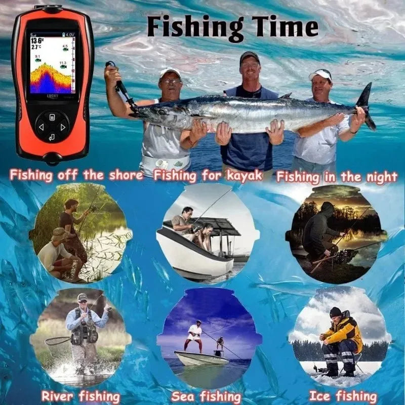 Portable Handheld Kayak Fish Finder Depth Finder With Sonar Sensor