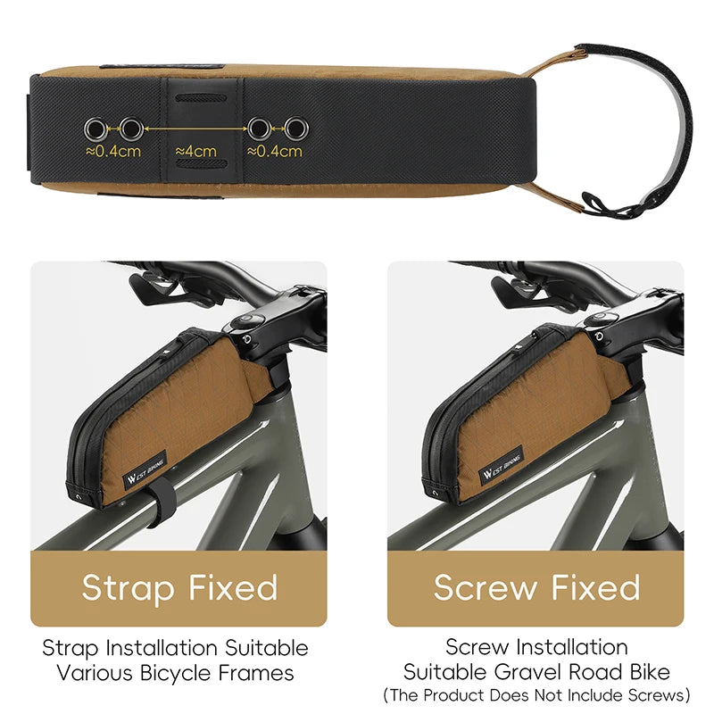 WEST BIKING Bike Bag Ultralight Top Front Tube Frame Triangle Bag Portable Water Repellent MTB Road Bicycle Bag Pannier