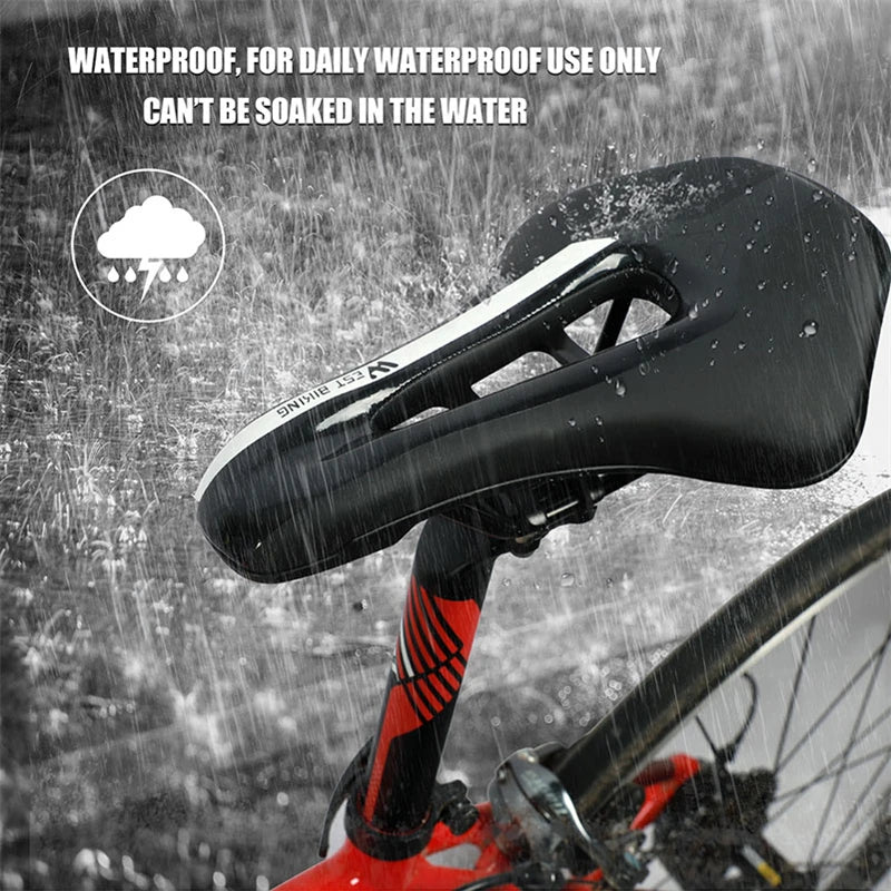 West Biking Road Bike Gel Saddle PU Leather Cushion Ultralight