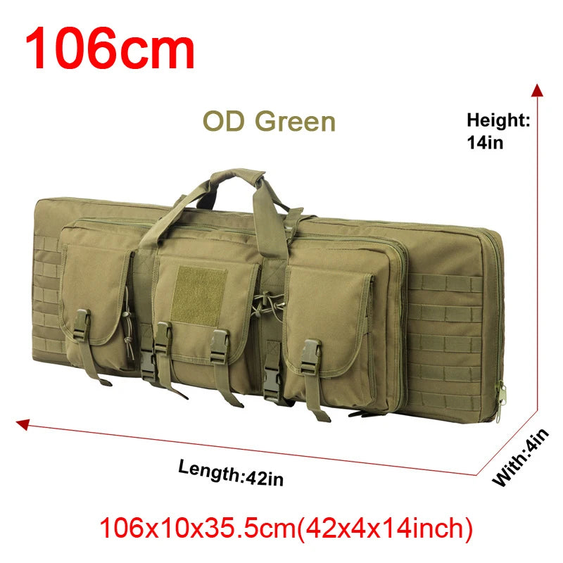 LQARMY Tactical Double Rifle Case with Molle System