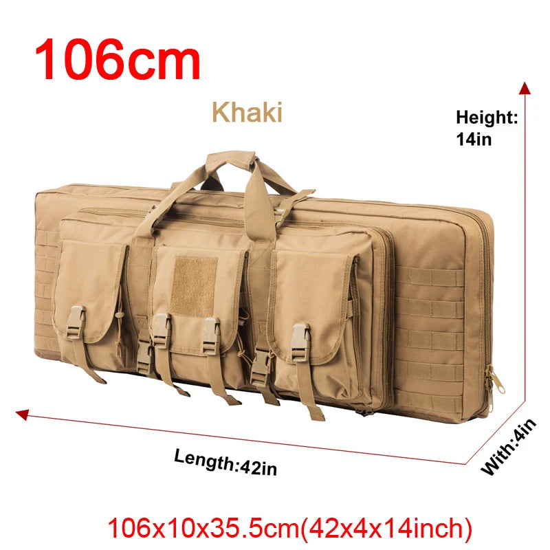 LQARMY Tactical Double Rifle Case with Molle System