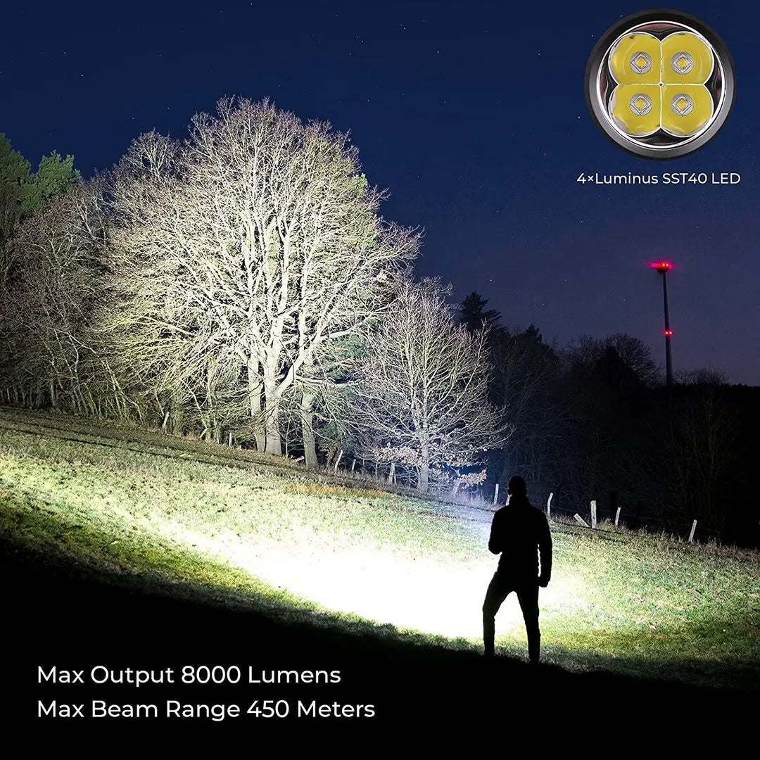 Sofirn SP36 Pro LED Flashlight 8000lm USB C Rechargeable